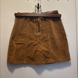 RSQ Brown Lace-Up Women's Mini Skirt